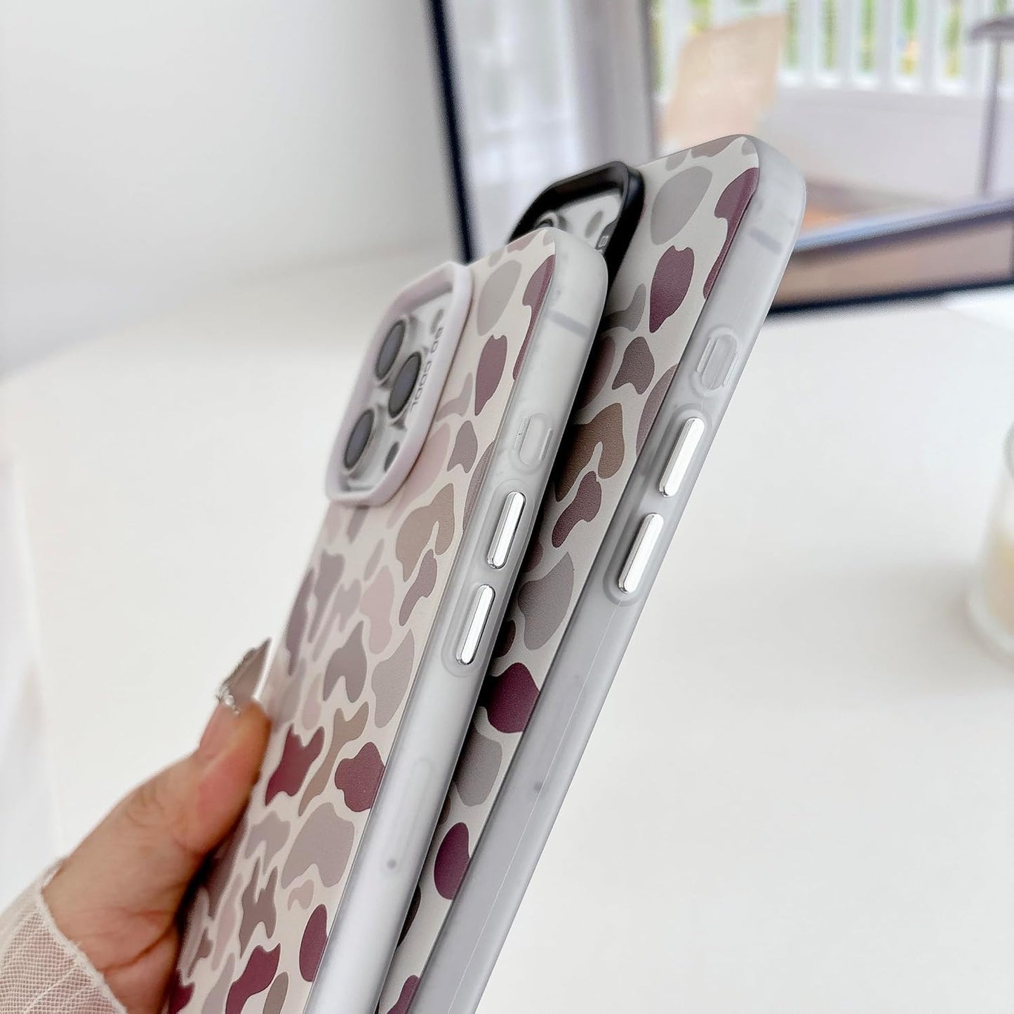for iPhone 13 Case & iPhone 14 Case, Vintage Camo Pattern Design for Men Boys Teens, Cool Camouflage Shockproof Protective Cover for Girls Women - Blue