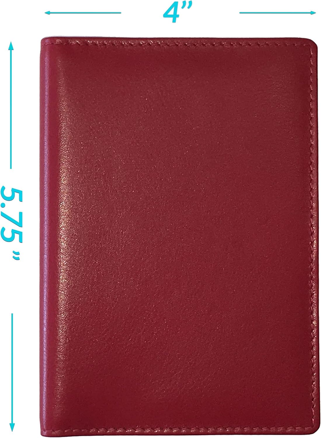 Personalized Monogrammed Red Leather RFID Passport Wallet and 2 Luggage Tags