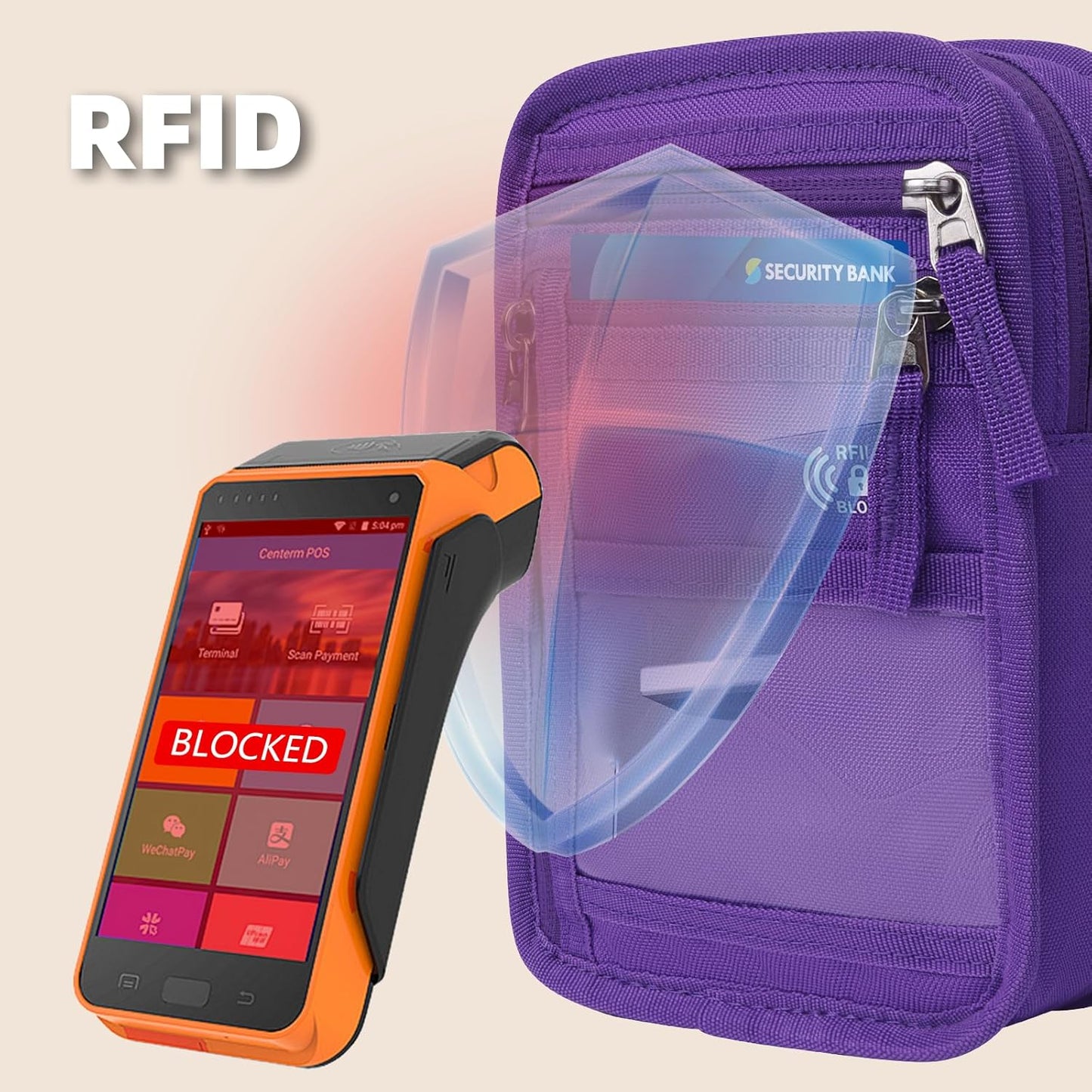 RFID Blocking Neck Wallet Small Crossbody Bag Travel Passport Holder Slim Minimalist Design Security Neck Pouch