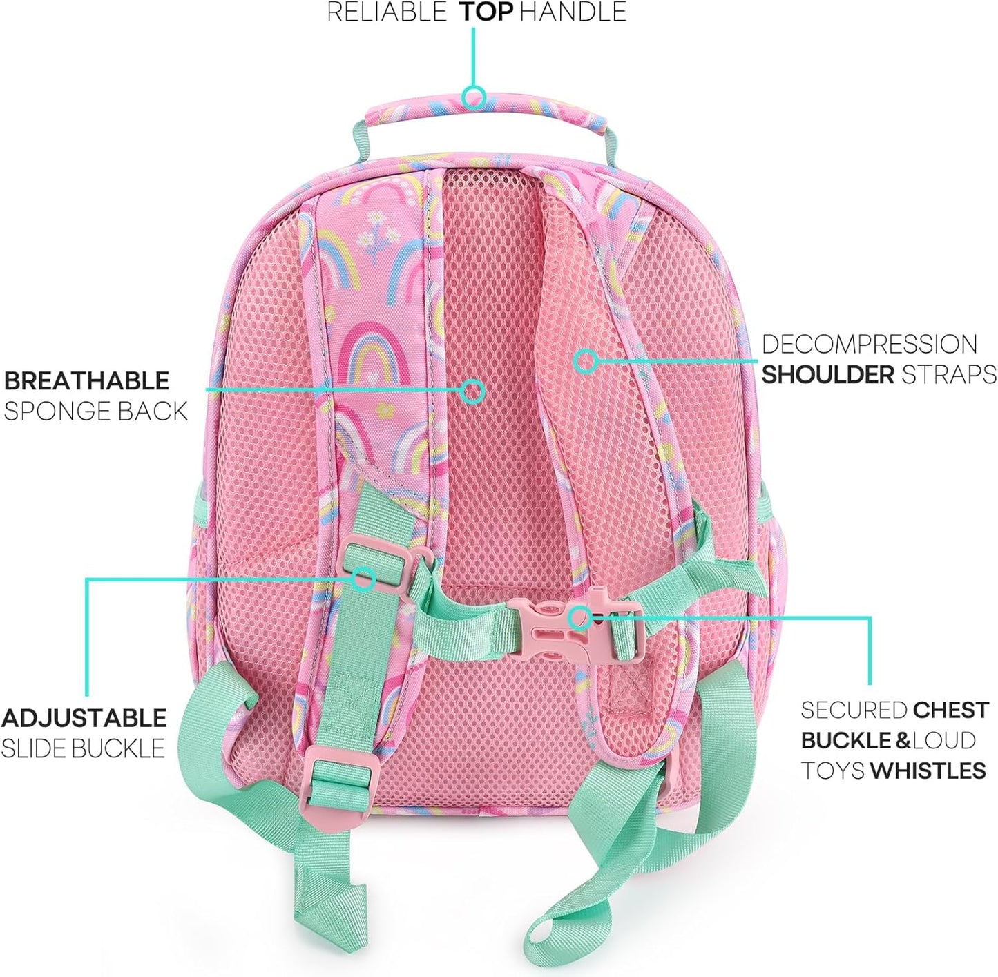 mibasies Girls Backpack 5-8: Lightweight Kids Backpacks for Girls - Girl Bookbag for Elementary