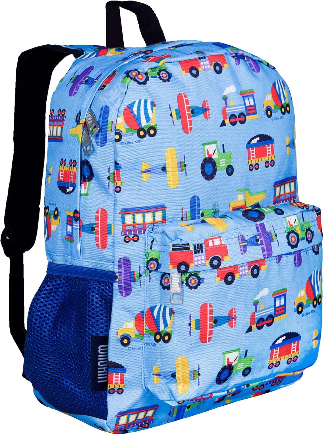 Wildkin 16-inch Kids Backpack – Durable, Padded & Spacious School Bag for Boys & Girls - Trains