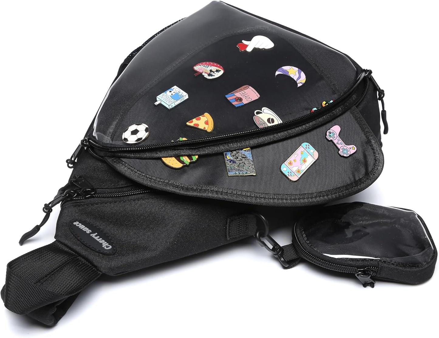 Oxford Ita Bag Kawaii Pin Display Chest Pack Single Shoulder Bag Sport Backpack Hiking Daypack, Small
