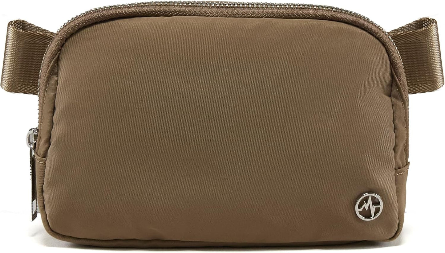 Pander Everywhere Belt Bag for Women, Fashion Waist Packs, Crossbody Bags with Adjustable Strap (Gray Brown)