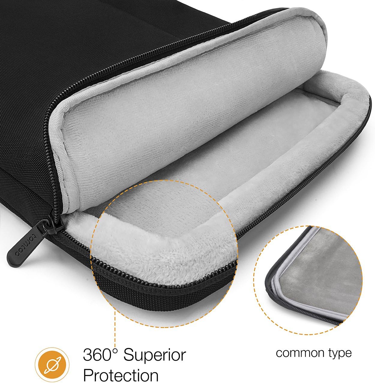 tomtoc 360° Protective Laptop Sleeve for 13.5-14.4 Inch Surface Laptop 6/5/Studio 2/1, Surface