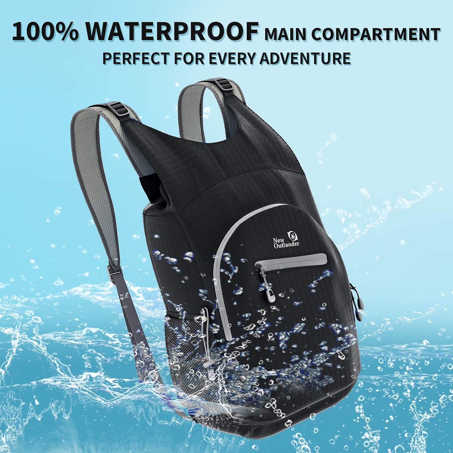 Outlander 100% Waterproof Hiking Backpack Lightweight Packable Travel Daypack