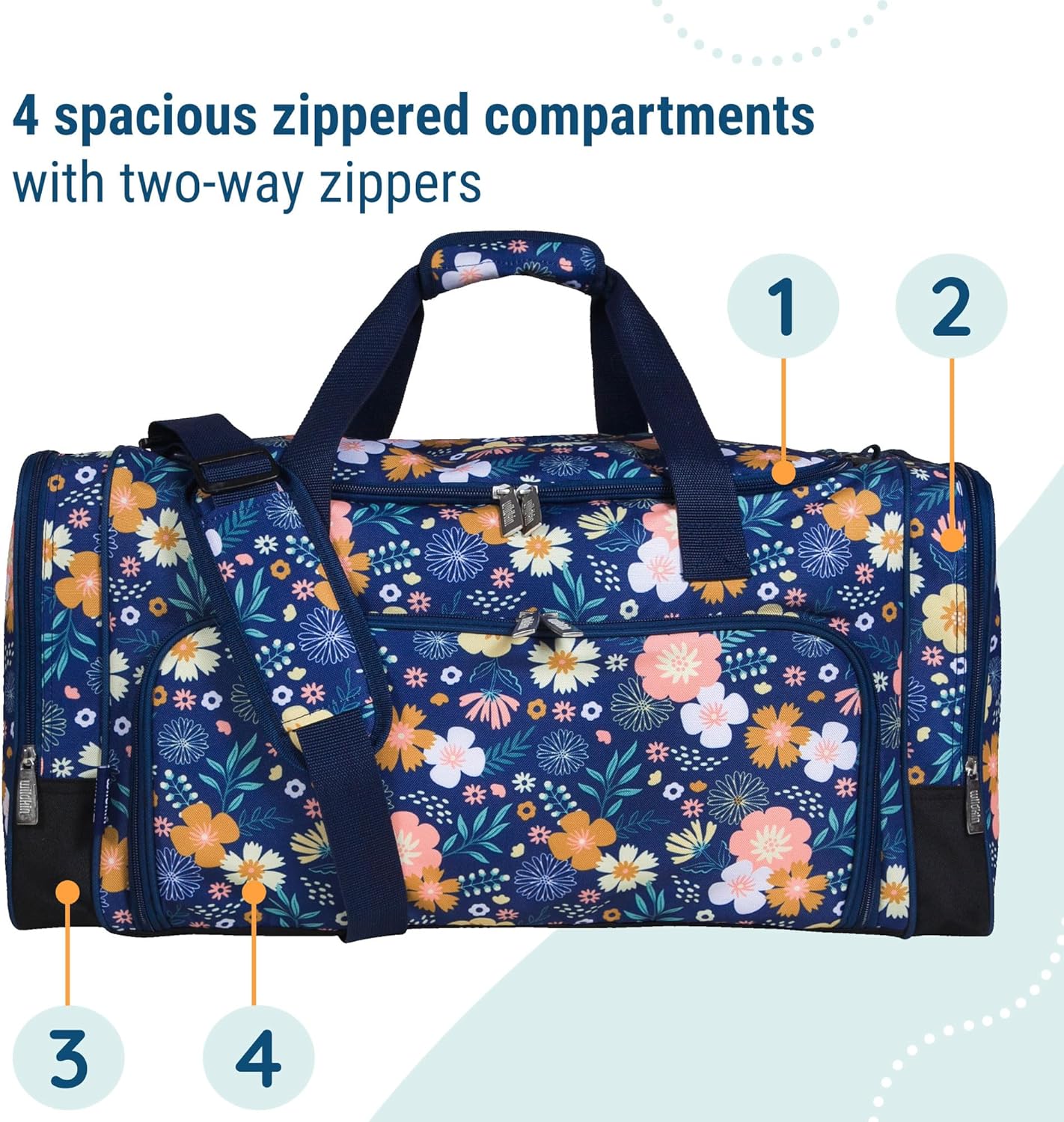 Wildkin Kids Weekender Duffel Bag – Carry-On Size for School, Travel, & Sleepovers