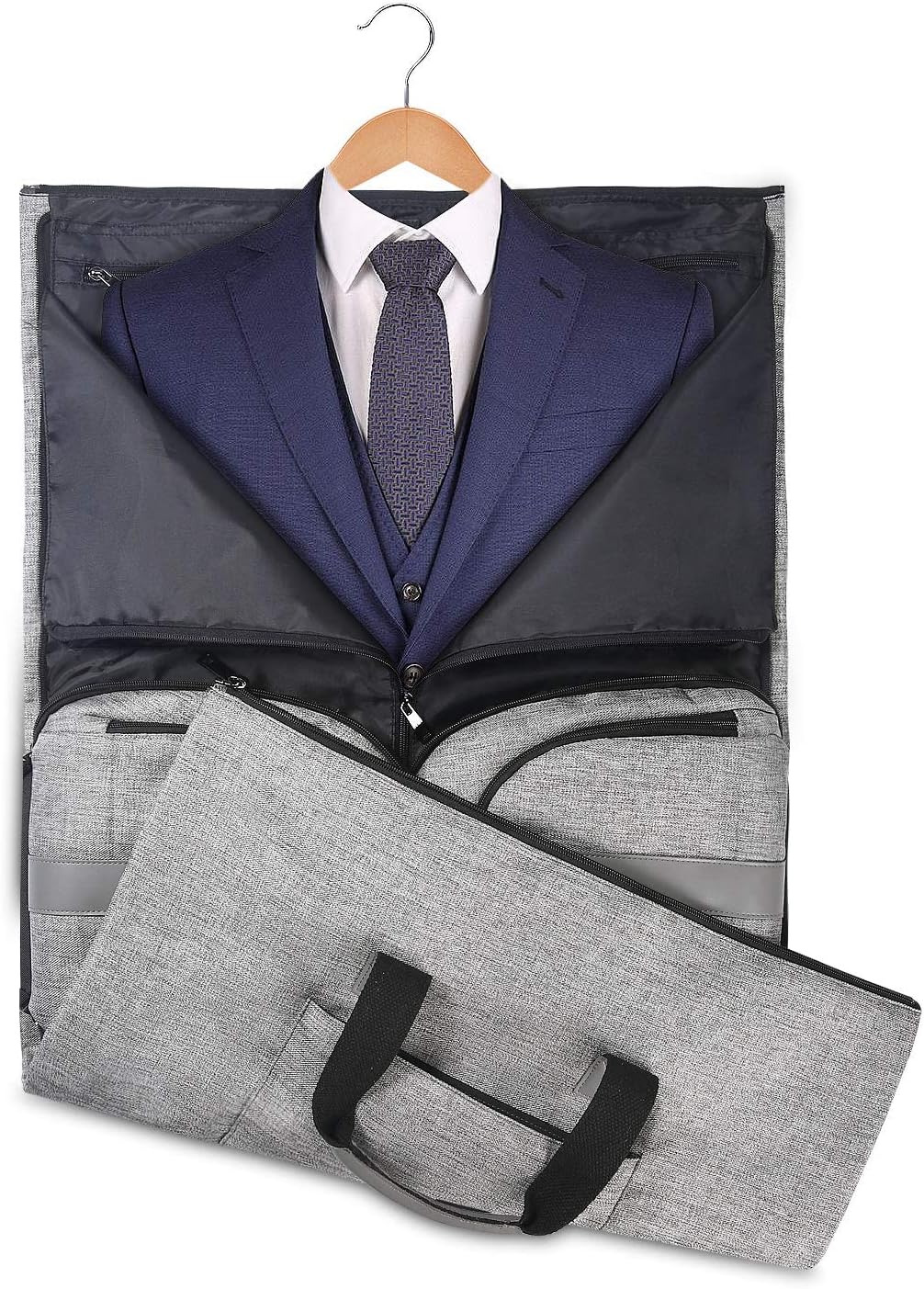 UNIQUEBELLA Convertible Garment Bag for Travel Carry on Garment Duffel Suit Bag with Shoe