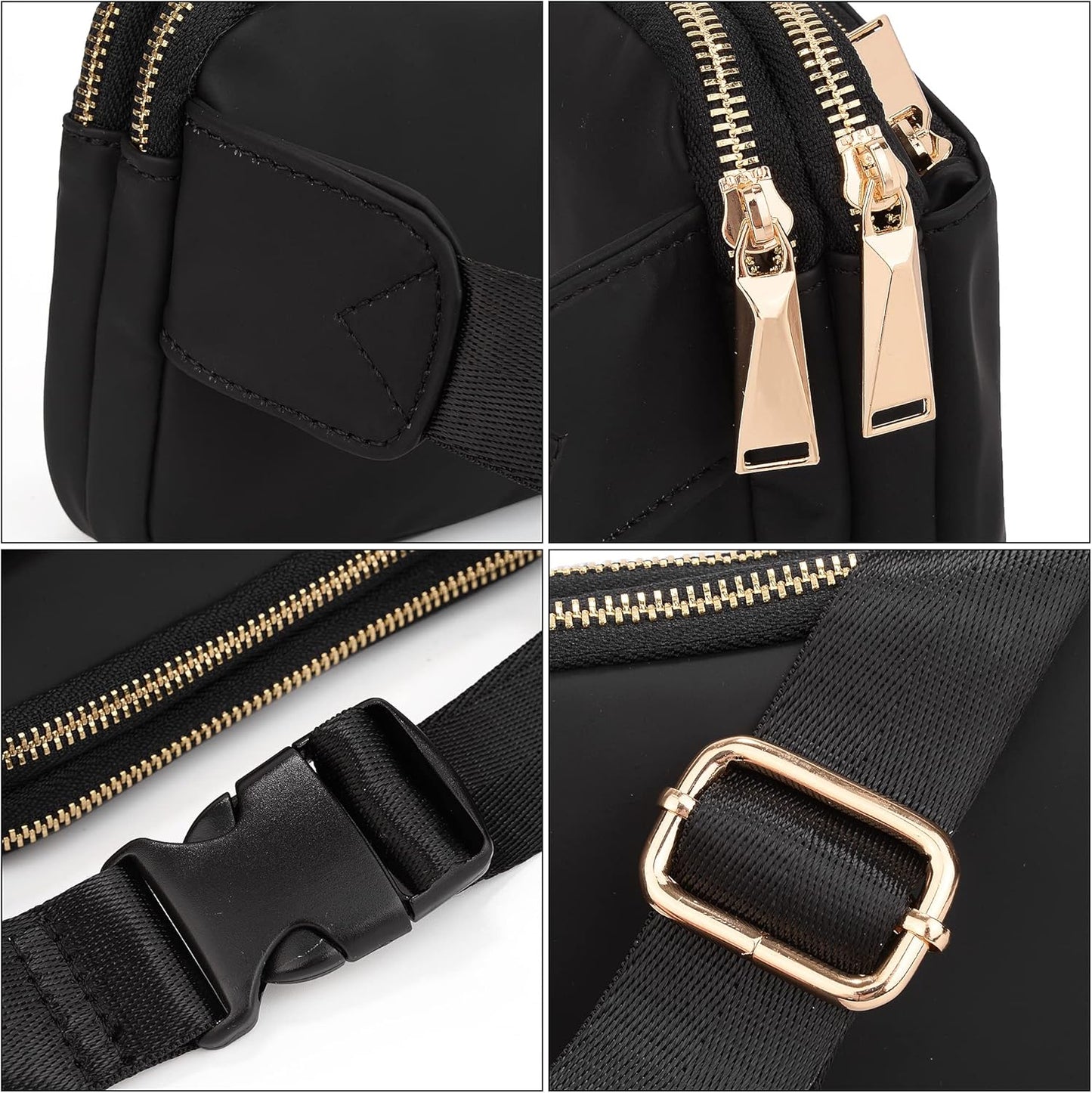UTO Fanny Pack for Women Crossbody Trendy Fashion Belt Purse Chest Waist Hip Bumbag for Outdoor Shopping Travel Hiking