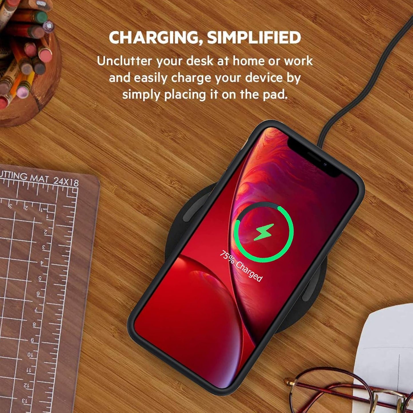 Battery Case for iPhone XR, Enhanced 10000mAh Portable Protective Smart Wireless Charging Case Support Carplay Compatible with iPhone XR (6.1 inch) Rechargeable Extended Battery Charger Case (Black)