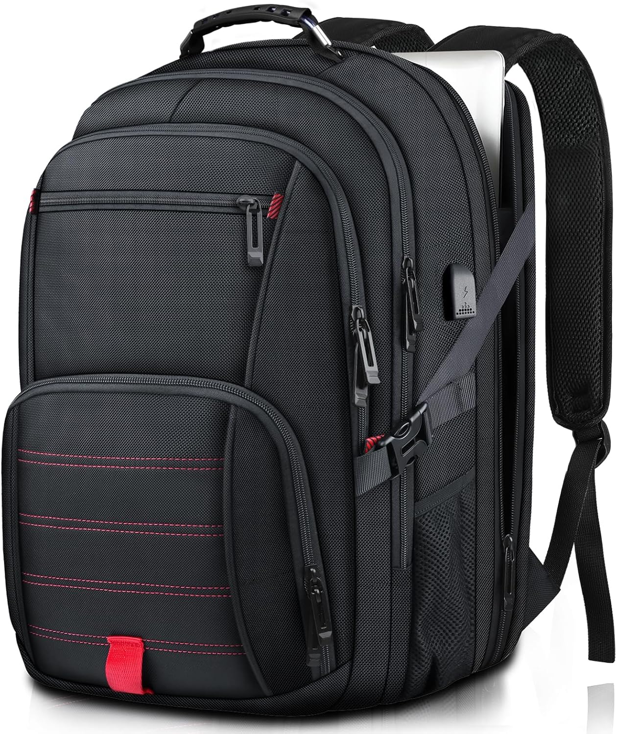 18.4 Inch Travel Laptop Backpack,Extra Large Backpack, Laptop Backpack for Men, 55L Water Resistant TSA Airline Approved Business Work College School Computer Bag with USB Port