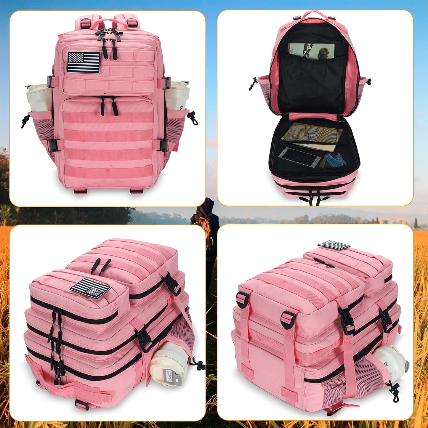 25L Tactical Backpack for Men and Women Military Backpack Army Assault Pack Molle Backpack Small
