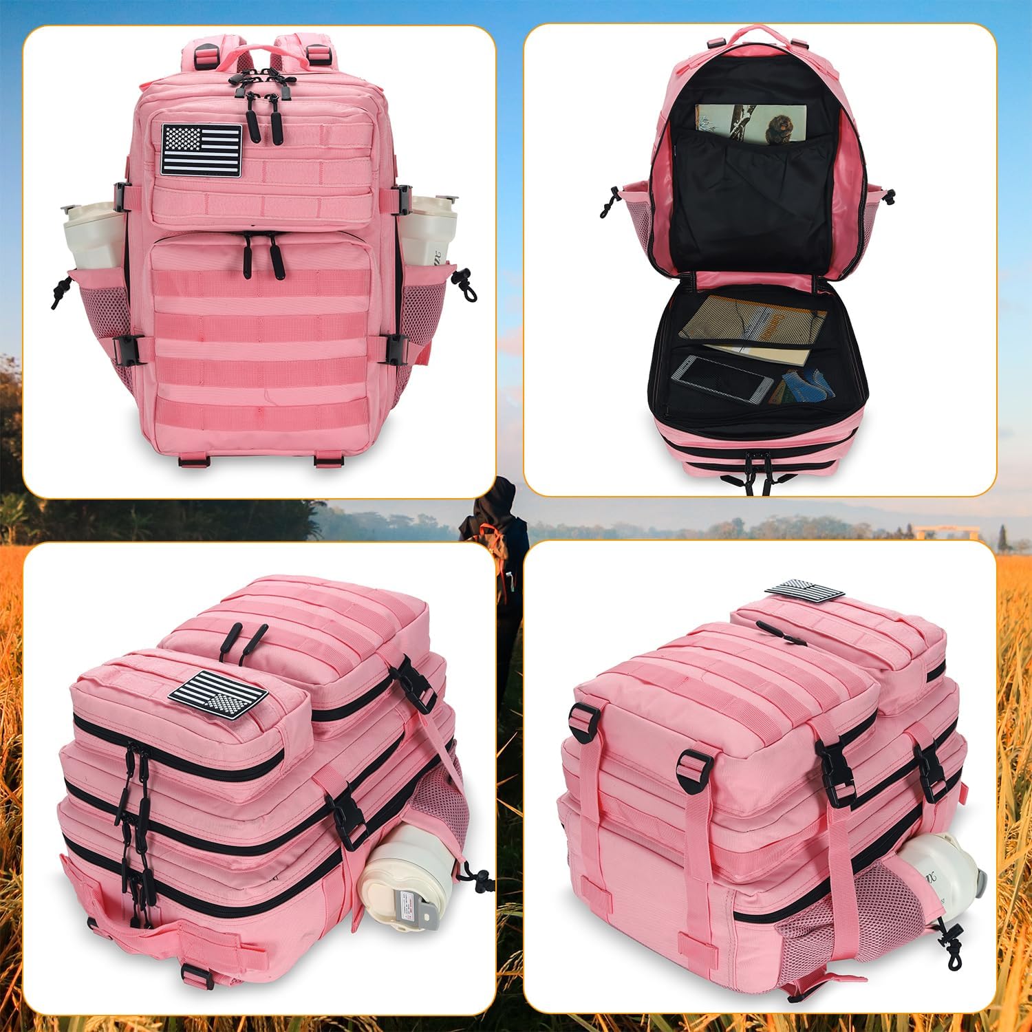 25L Tactical Backpack for Men and Women Military Backpack Army Assault Pack Molle Backpack Small