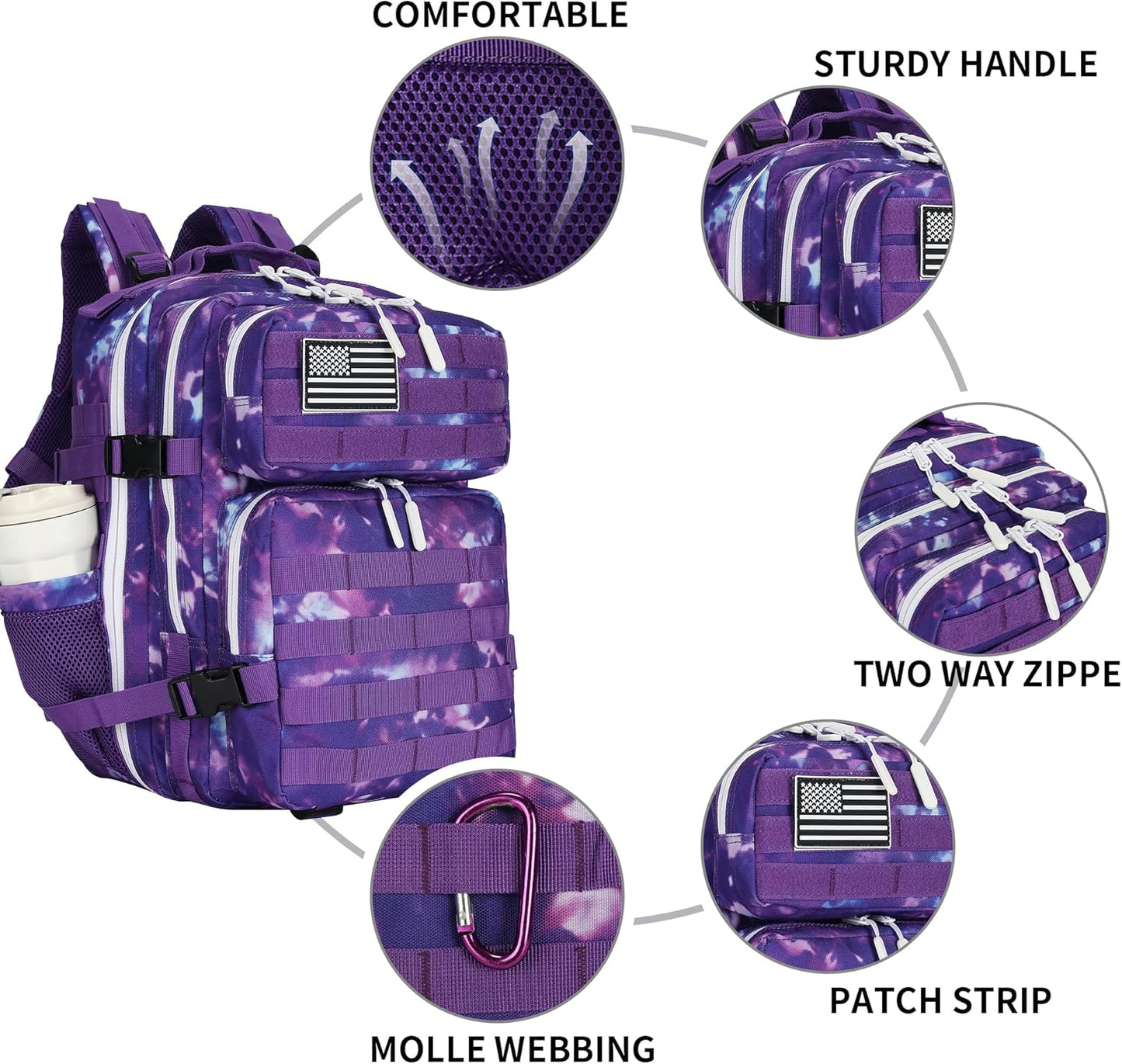 25L Tactical Backpack Military Tactical Backpack for Men and Women Small Assault Pack Outdoor