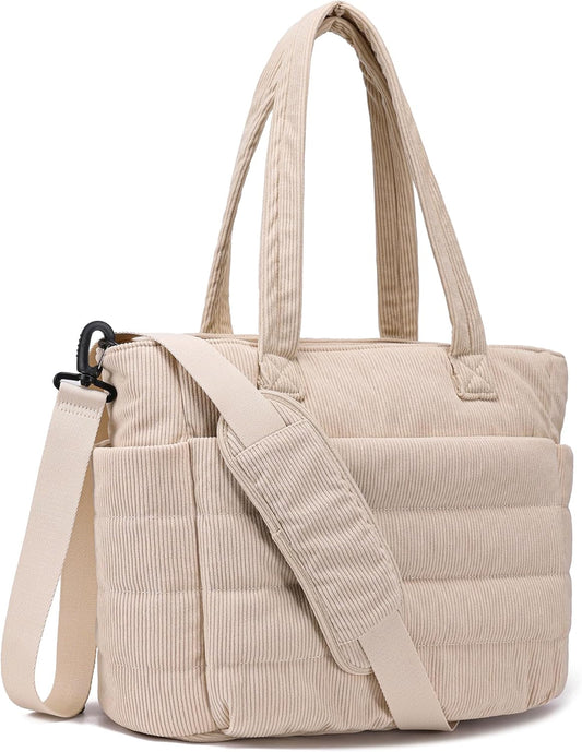 AOCINA Puffy Tote Bag for Women Quilted Work Bag Nurse Bags Women's Handbags for Travel
