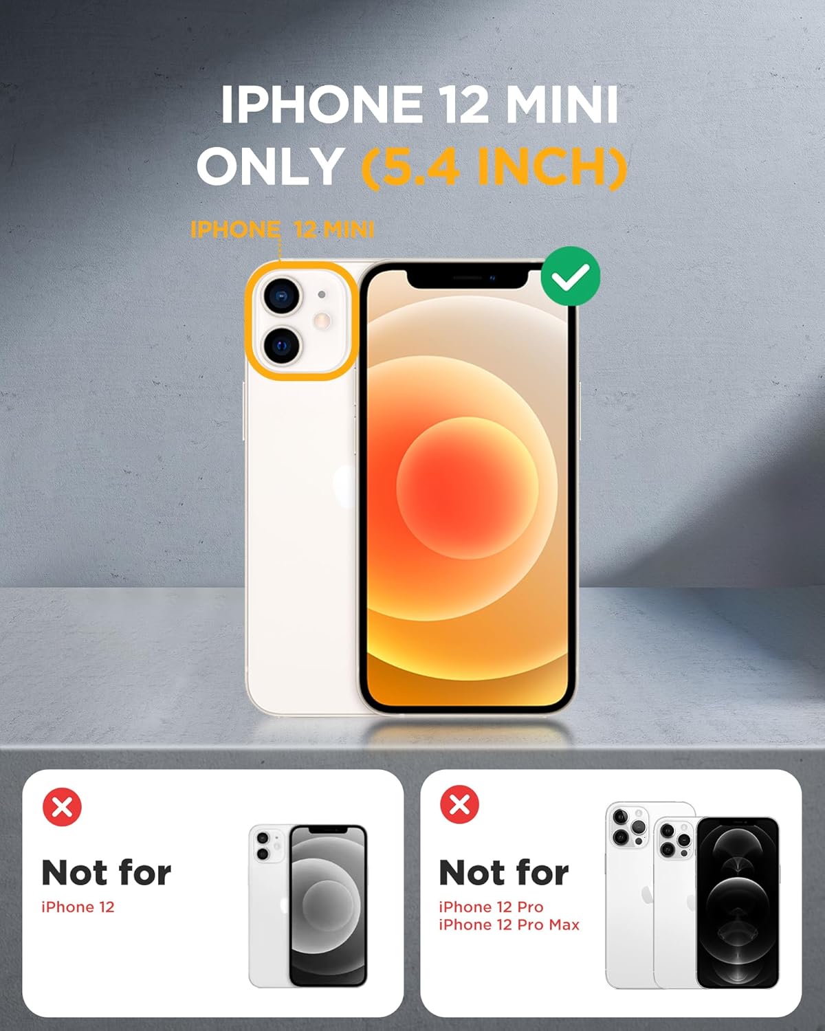 Miracase Magnetic for iPhone 12 mini Case, [360 Full-Body Protection & Complete Camera Guard], Drop
