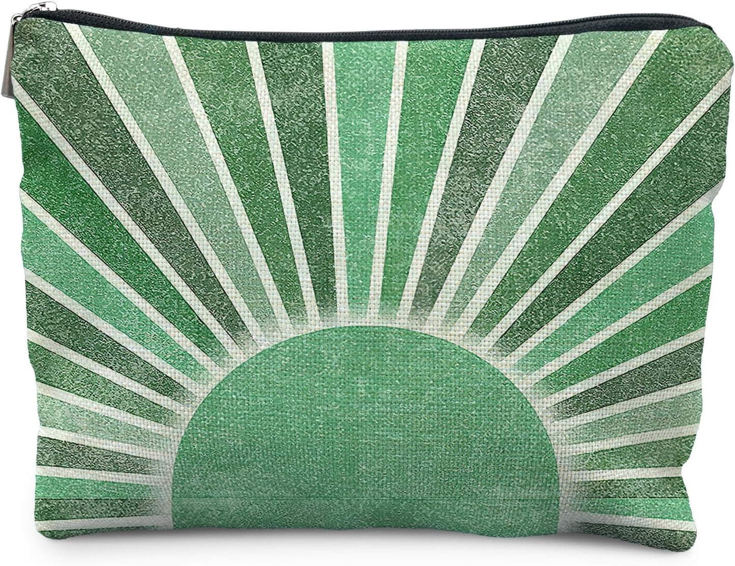Green Boho Makeup Bag Gifts for Women, Vintage Sunshine Sun Beach Makeup Bag, Sunshine Gifts for Women