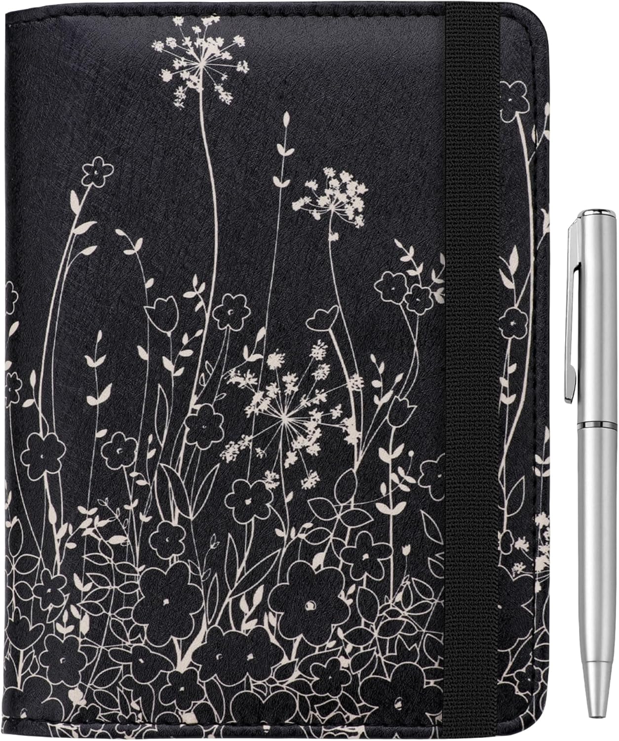 WALNEW Passport Holder for Travel, RFID Passport Cover Wallet for Women Men, PU Leather Passport Book Card Holder Case with Pen, Travelling Essentials for Flying