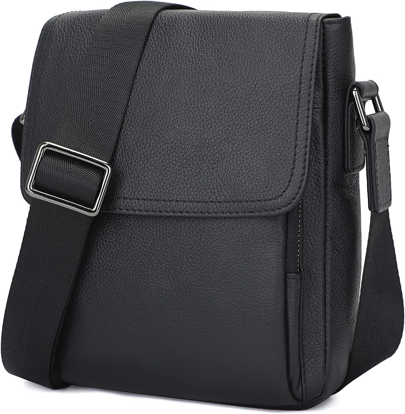 Augus Leather Messenger Crossbody Shoulder Bag for Men Work Business Casual Adjustable straps With YKK Metal Zipper