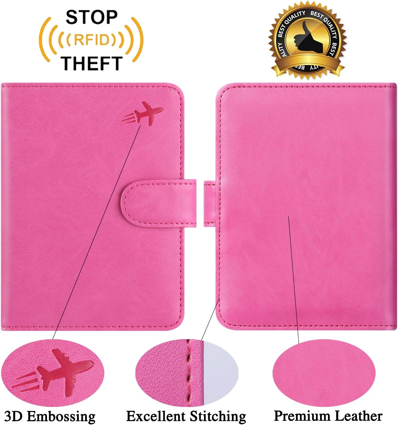 Passport Holder Cover Wallet RFID Blocking Leather Card Case Travel Accessories for Women Men