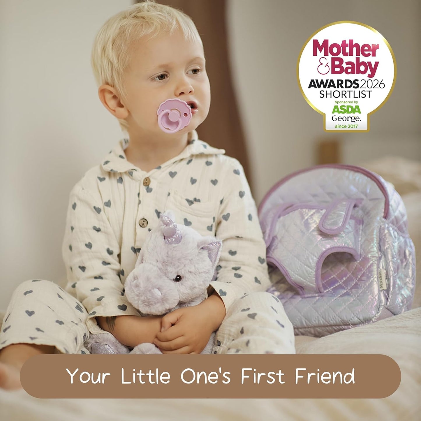 Moonkie Hug & Go Unicorn Toddler Backpack – Soft Plush Bag with Detachable Toy for Girls Aged 2–4 | Perfect for Daycare | Travel & Birthday Gifts for 3-Year-Old Kids