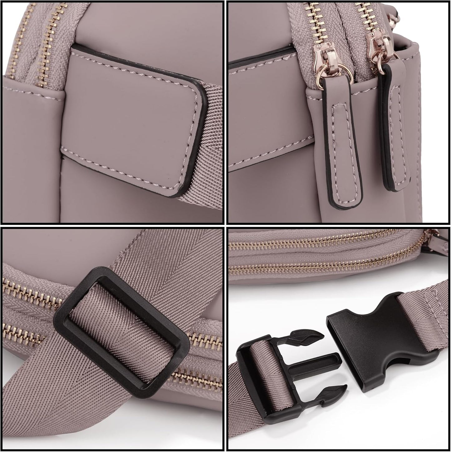UTO Fanny Pack for Women Crossbody Trendy Fashion Belt Purse Chest Waist Hip Bumbag for Outdoor Shopping Travel Hiking