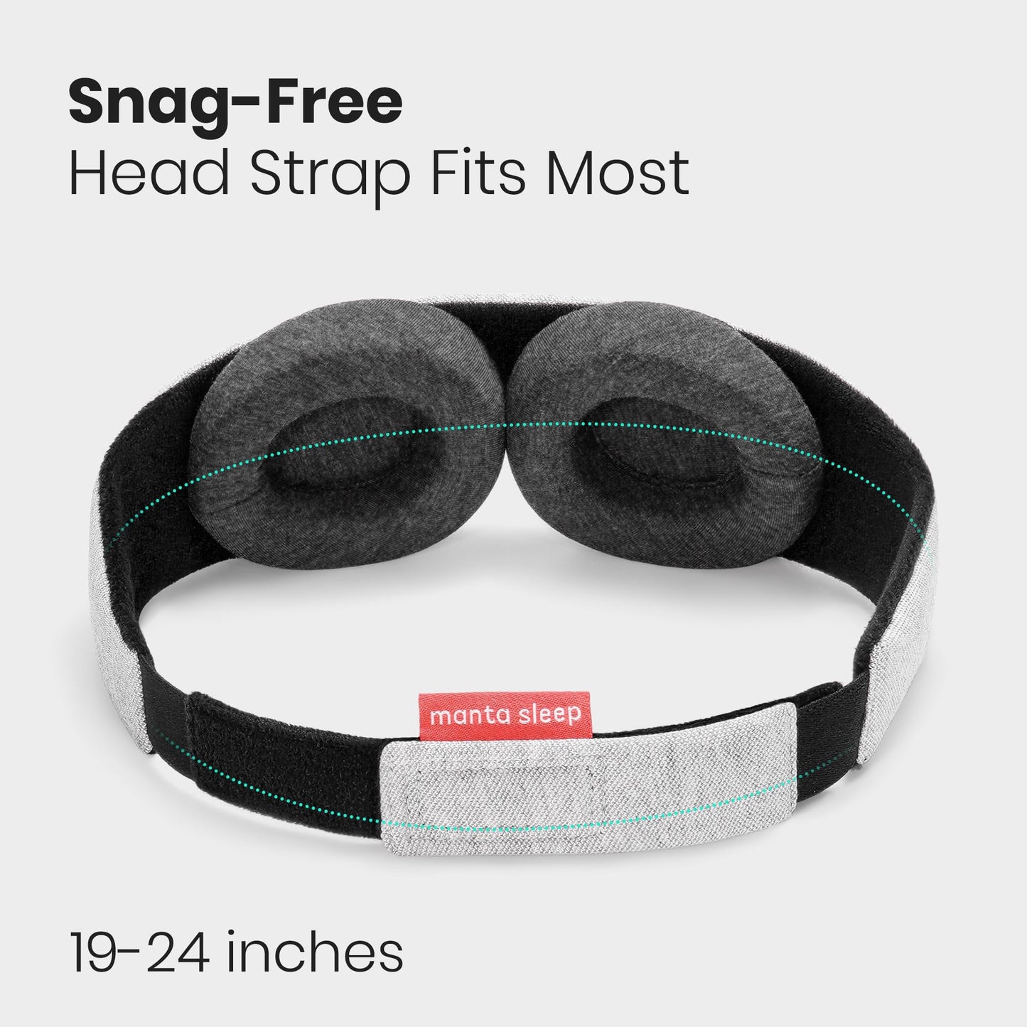 Manta Original Sleep Mask - Maximum Blackout Sleep Mask for Deep Sleep, Adjustable with Detachable