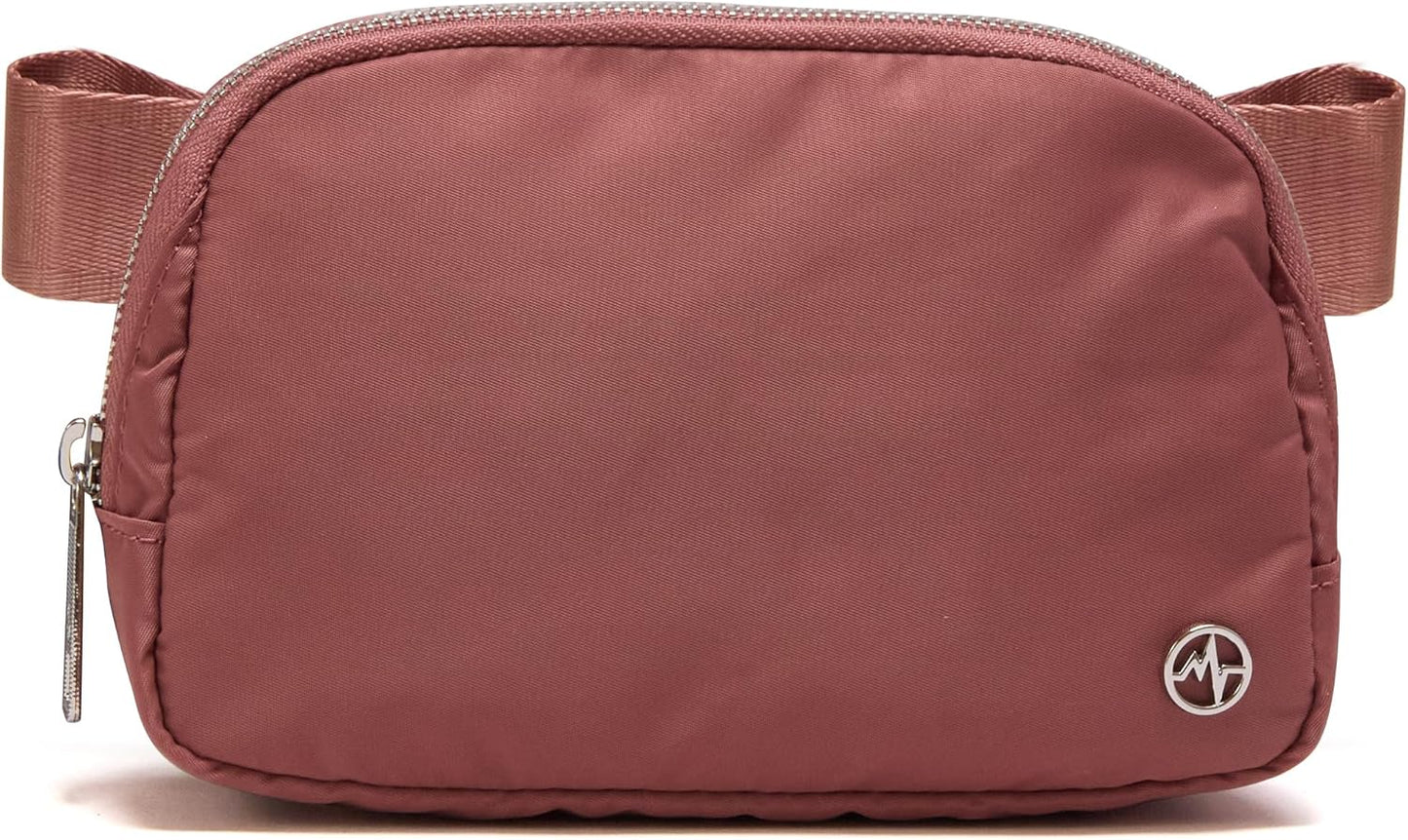 Pander Everywhere Belt Bag for Women, Fashion Waist Packs, Crossbody Bags with Adjustable Strap (Mauve).