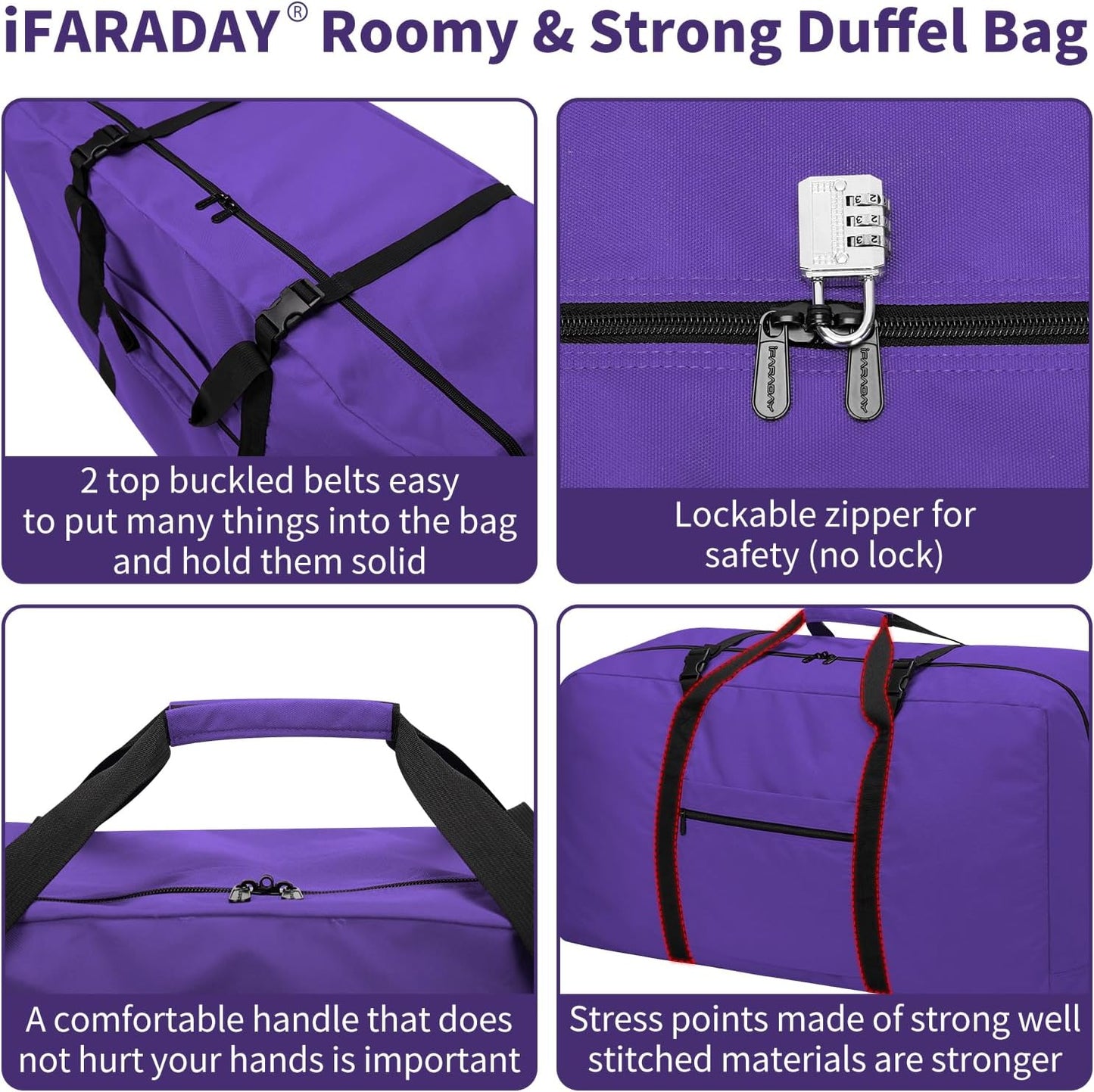 110L Extra Large Duffel Bag 32.5 inch Travel Duffle Bag lightweight Luggage Storage Bag for