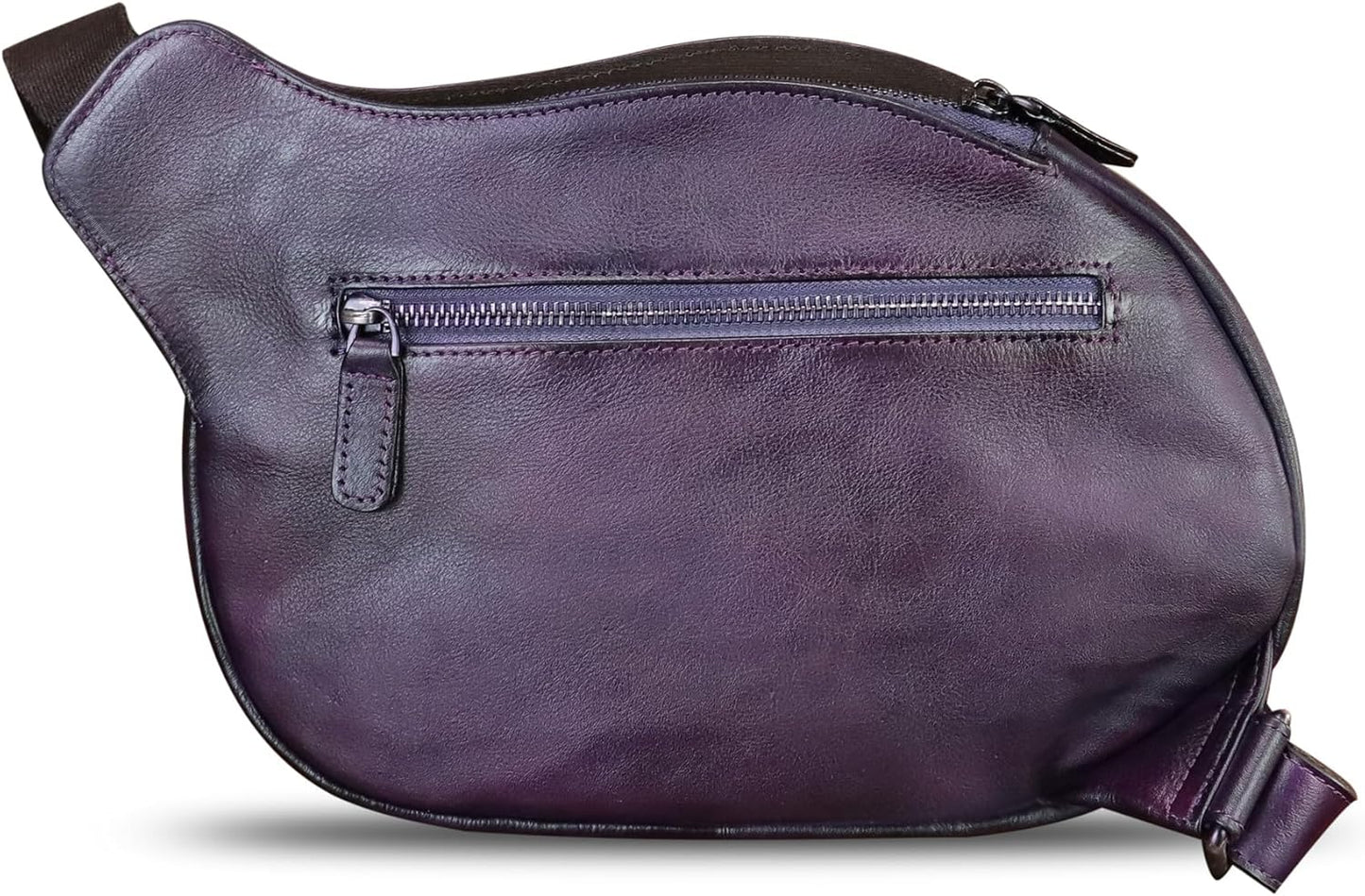 IVTG Genuine Leather Sling Bag for Women Vintage Real Leather Sling Backpack Fashion Shoulder Crossbody Bags Chest Bags
