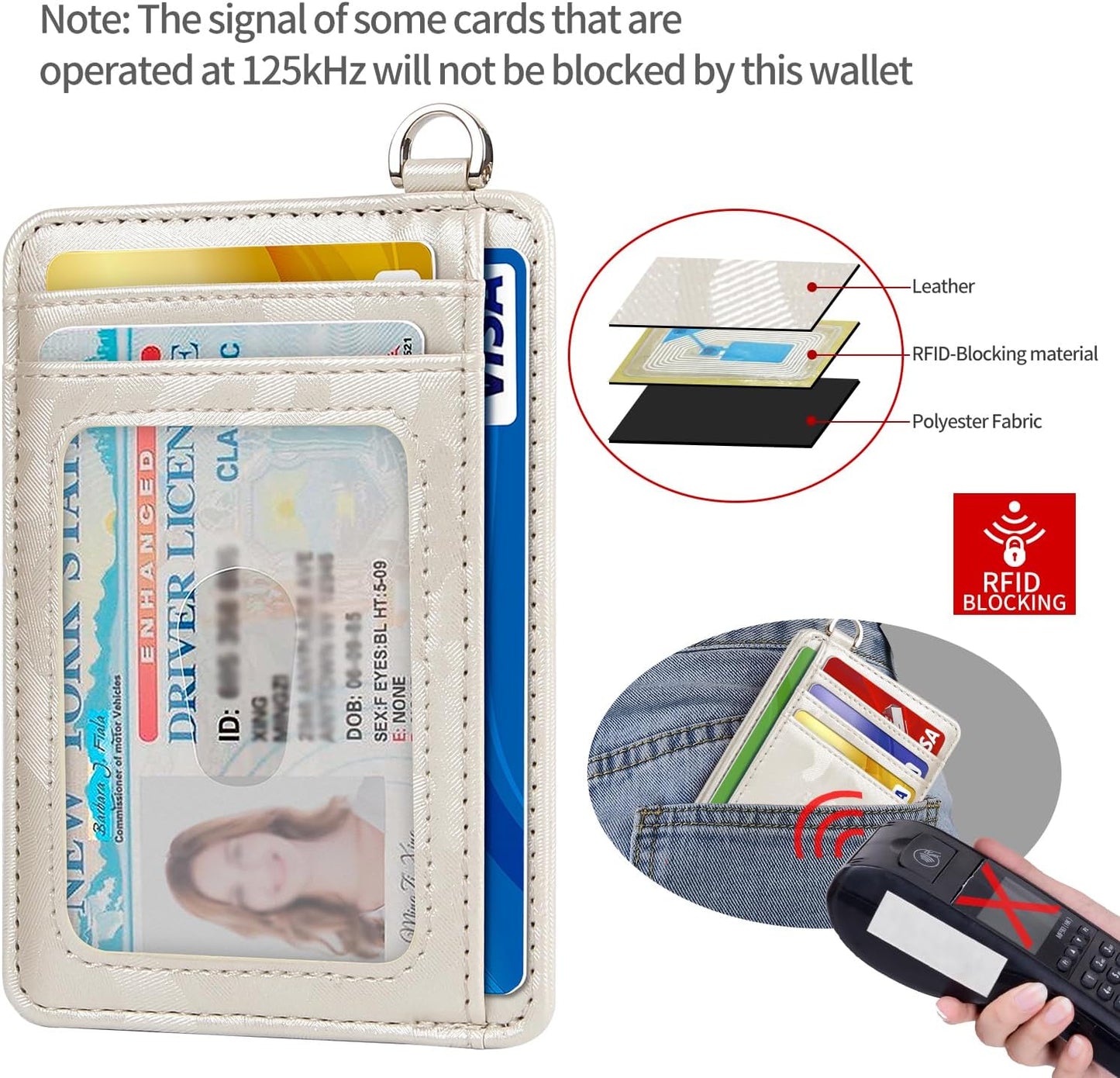 EcoVision Slim Minimalist Front Pocket Wallet, RFID Blocking Credit Card Holder Wallet with Detachable D-Shackle for Men Women