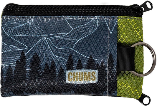 Chums Surfshorts Wallet - Lightweight Slim Wallet w/ RFID Blocking Card - Zippered, Minimalist