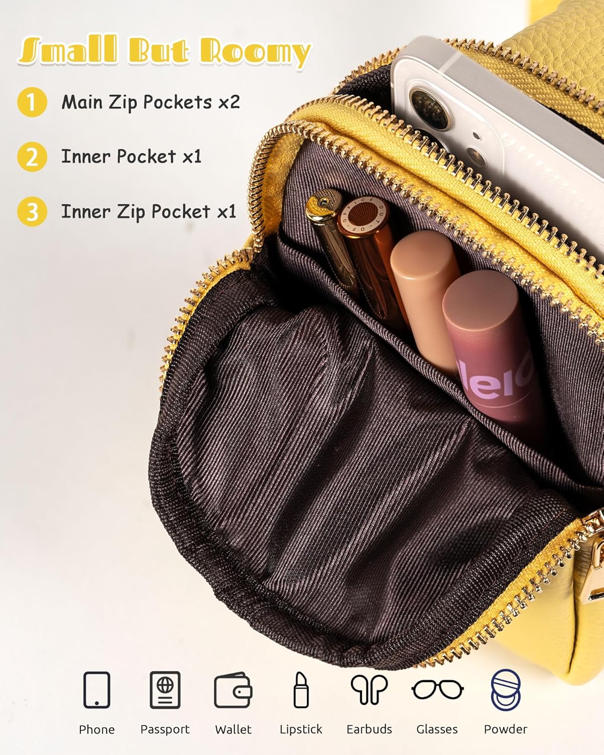 Personalized Gifts for Teens Women Besties, Leather Waterproof Cross Body Purse, Small Cellphone Bag, Cool Trendy Stuff for Friends Daughter Granddaughter, Crossbody Bag with Initial Letter