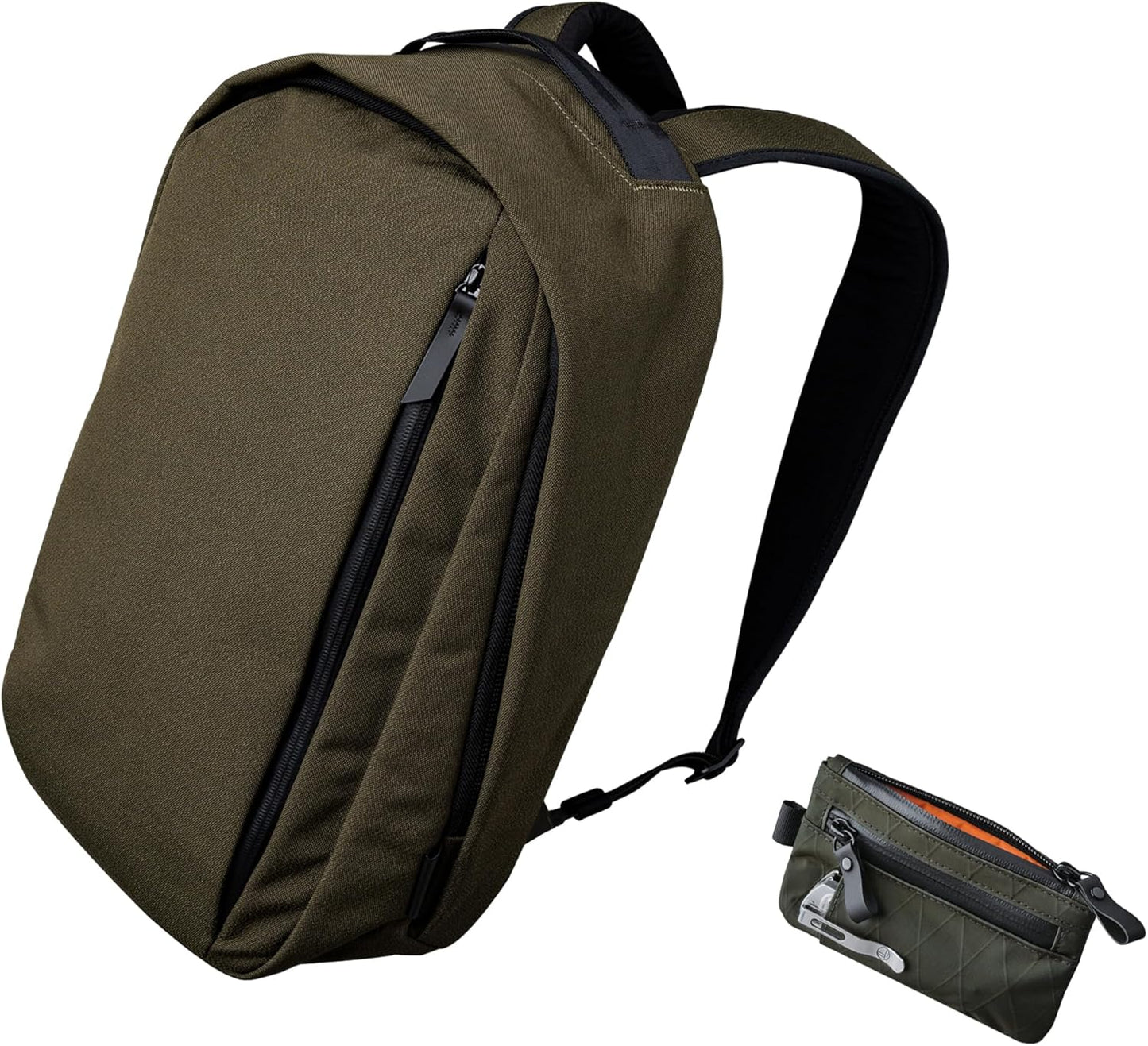 ALPAKA Metro Backpack and Zip Pouch Pro -12L Fits a Thin 14" Laptop Small Backpack, Soft Touch Fleece Lined Laptop Sleeve, Slim Zipper Wallet with RFID Blocking, ID Card Holder, YKK Zippers