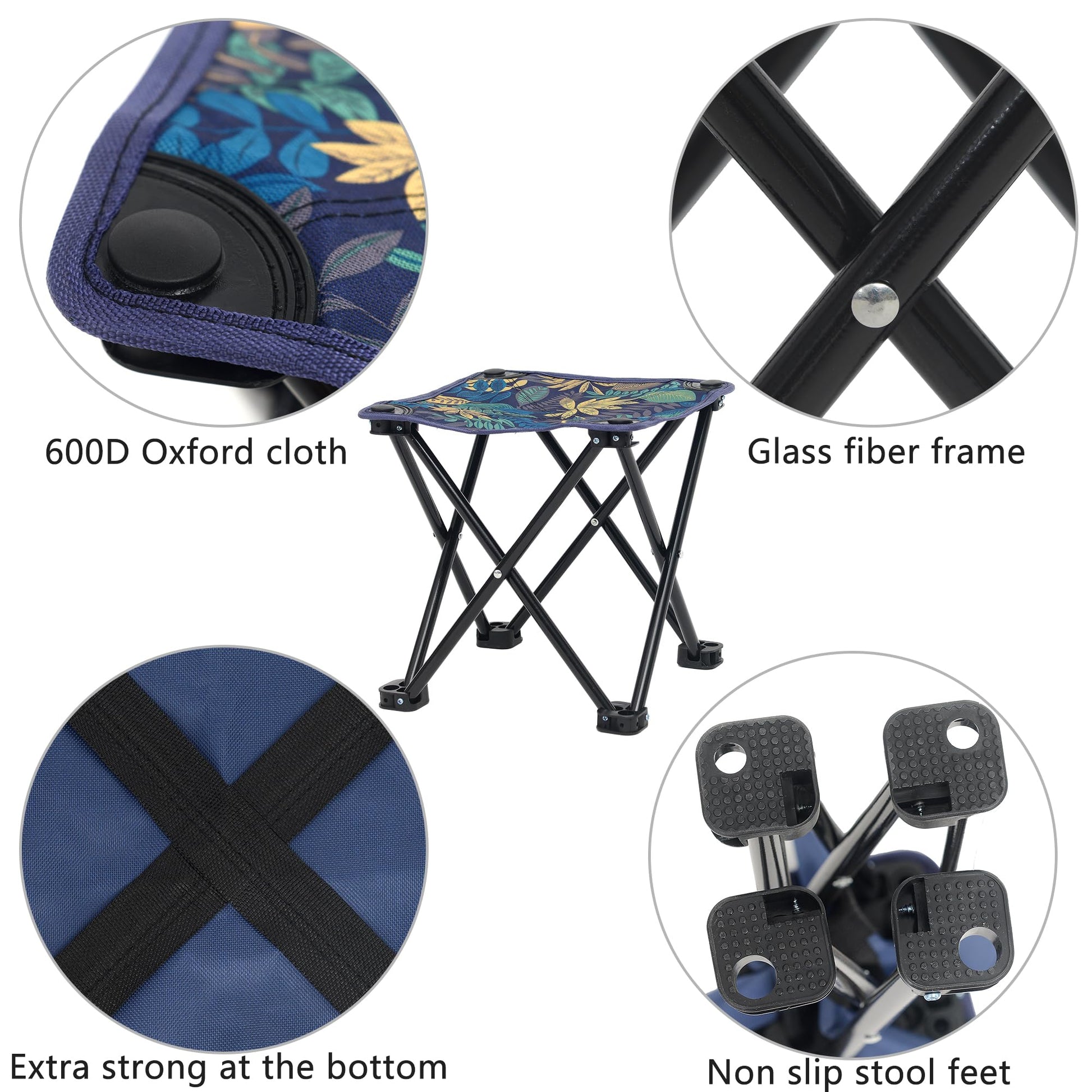 Wind Tour Portable Folding Camping Stool Outdoor Camping Lightweight Samll Chair for Fishing Hiking