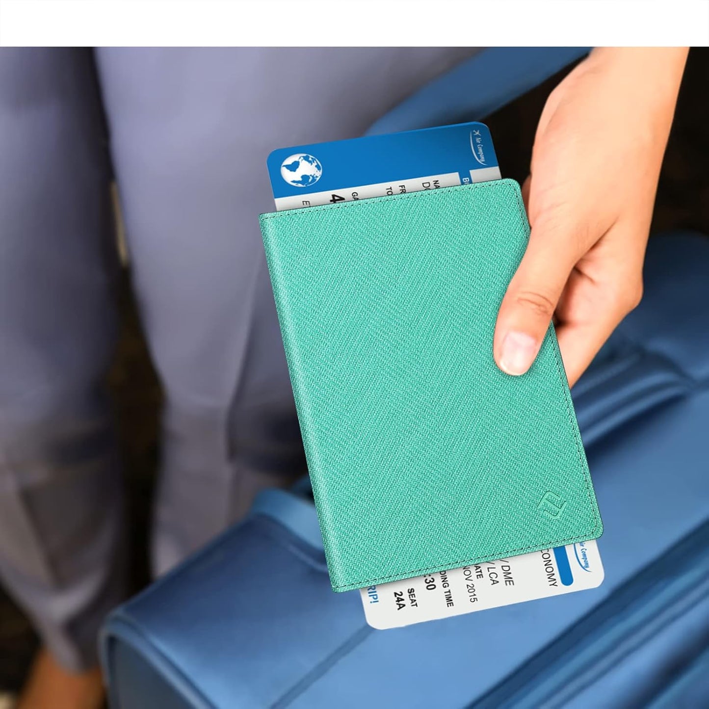 FINTIE Passport Holder, Slim Travel Wallet RFID Blocking Card Case Cover Passport Cover Protector Essentials with Credit Card Slots for Women/Men