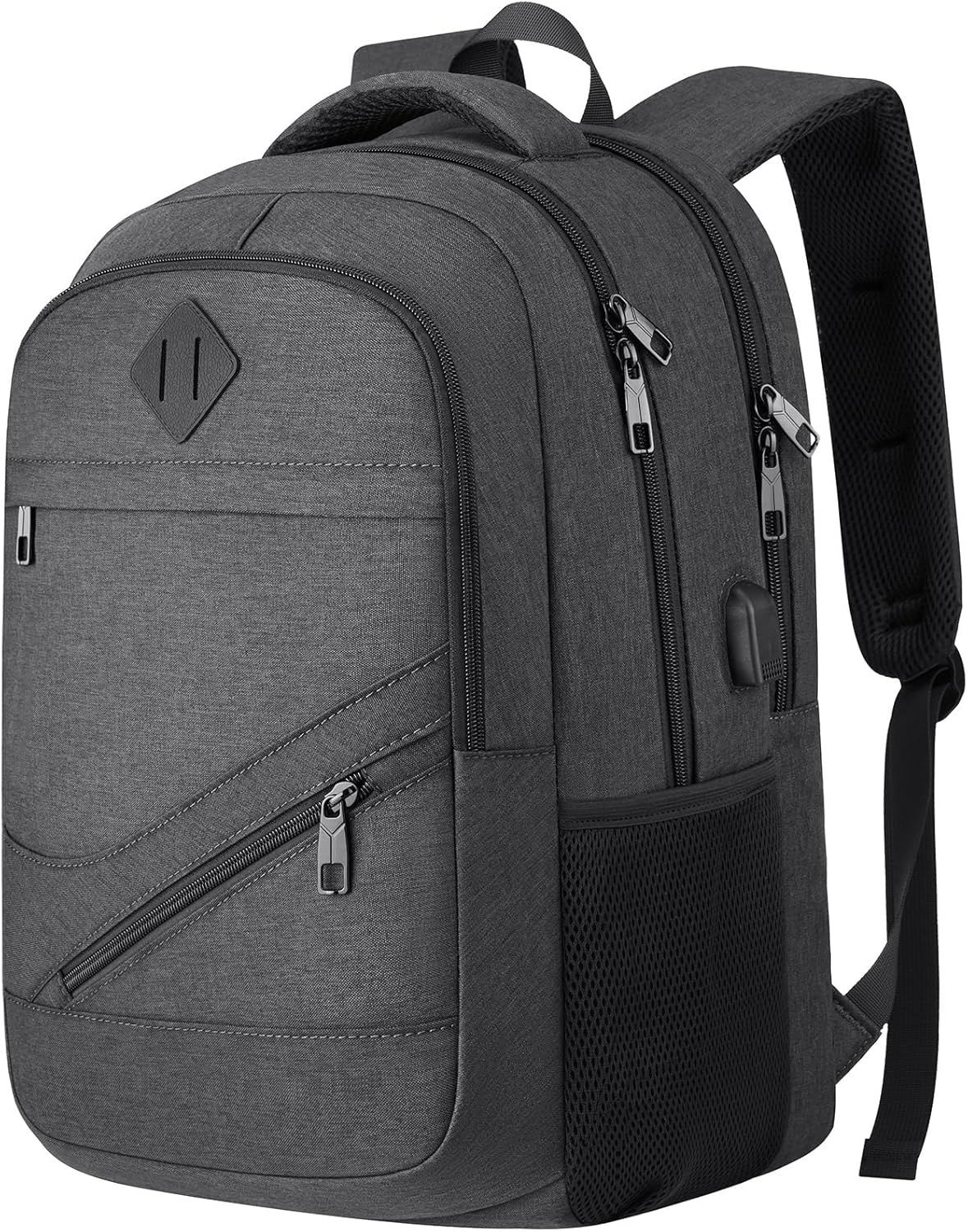 School Laptop Backpack for Women Men: 15.6 Inch College High School Backpacks with USB Charging Port Waterproof Travel Back Pack with Anti-theft Pockets Casual Work Daypack for Boys Students