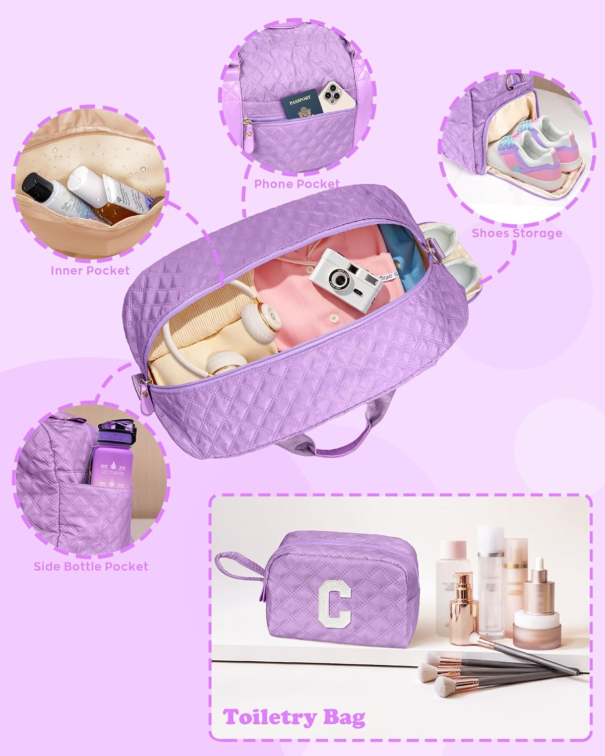 Girls Graduation Gifts, Kids Travel Duffel Bag, Graduation Gift Ideas, Overnight Bags Sleepover bag