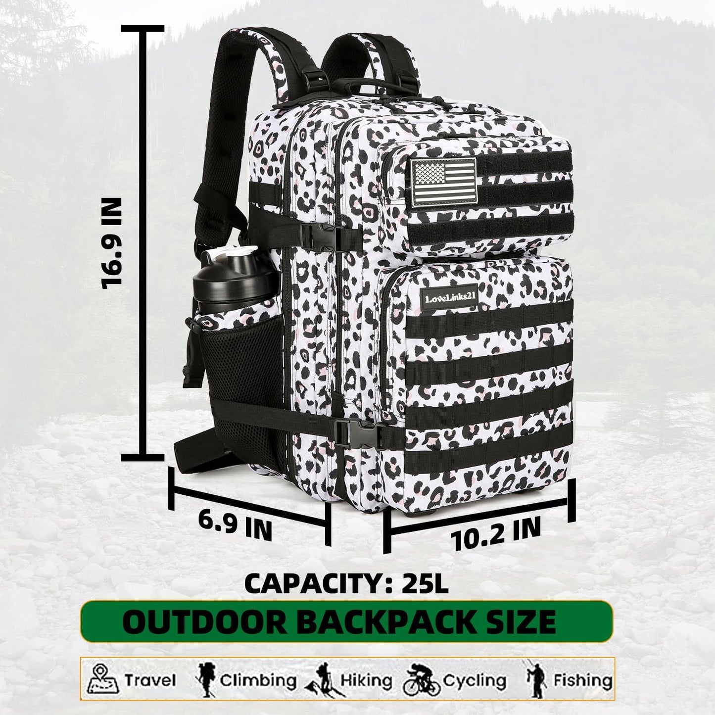 25L Tactical Backpack Military Tactical Backpack for Men and Women Small Assault Pack Outdoor