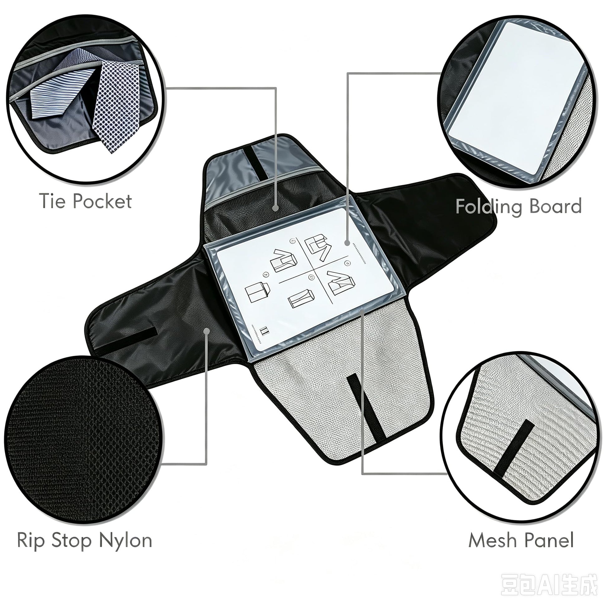 Travel Garment Folder - 15" Packing Folder - Wrinkle Free Luggage Organizer