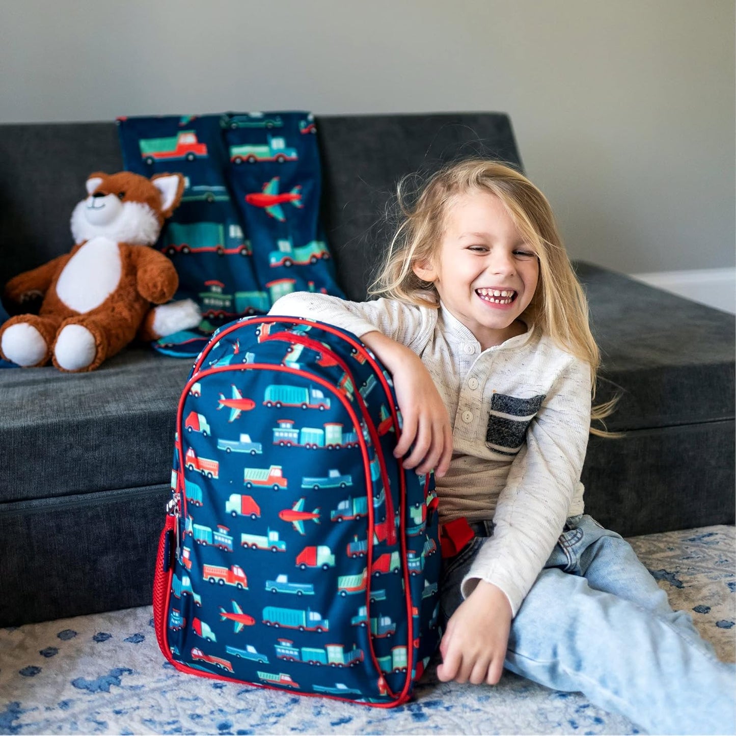 Wildkin 15-inch Kids Backpack – Durable, Padded, Adjustable for School & Travel - Transportation