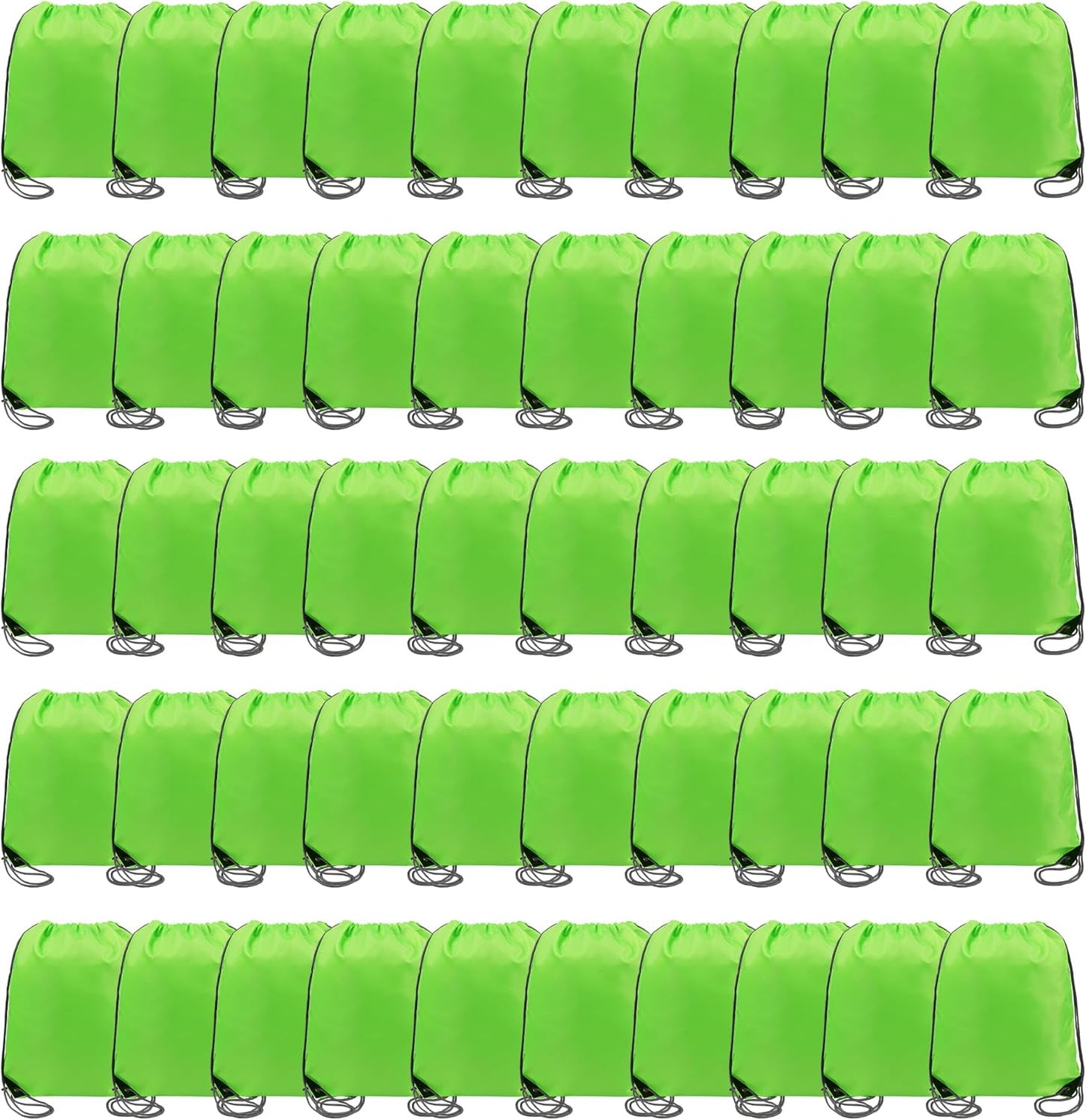BeeGreen Drawstring Backpack Bags 20,30,50 Packs Reflective String Bags for Gym Sport Trip Cinch Sack DIY for Women Men