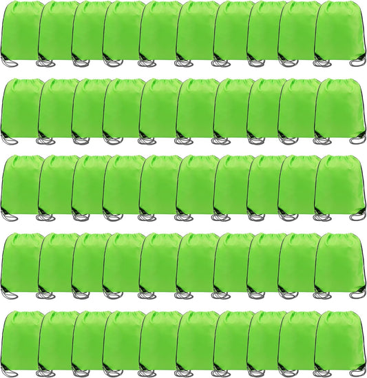 BeeGreen Drawstring Backpack Bags 20,30,50 Packs Reflective String Bags for Gym Sport Trip Cinch Sack DIY for Women Men