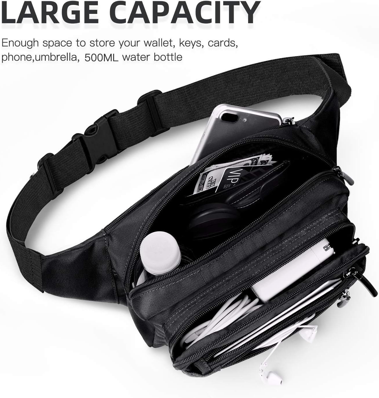 FREETOO Waist Pack Bag Fanny Pack for Men&Women Hip Bum Bag with Adjustable Strap for Outdoors
