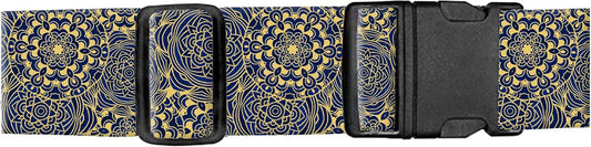 Luggage Straps for Suitcases, Adjustable Travel Belt, Durable Wide Luggage Strap, Cute Suitcase Strap Identifiers with Buckle, Bag Straps for Luggage, Luxury Mandala Pattern
