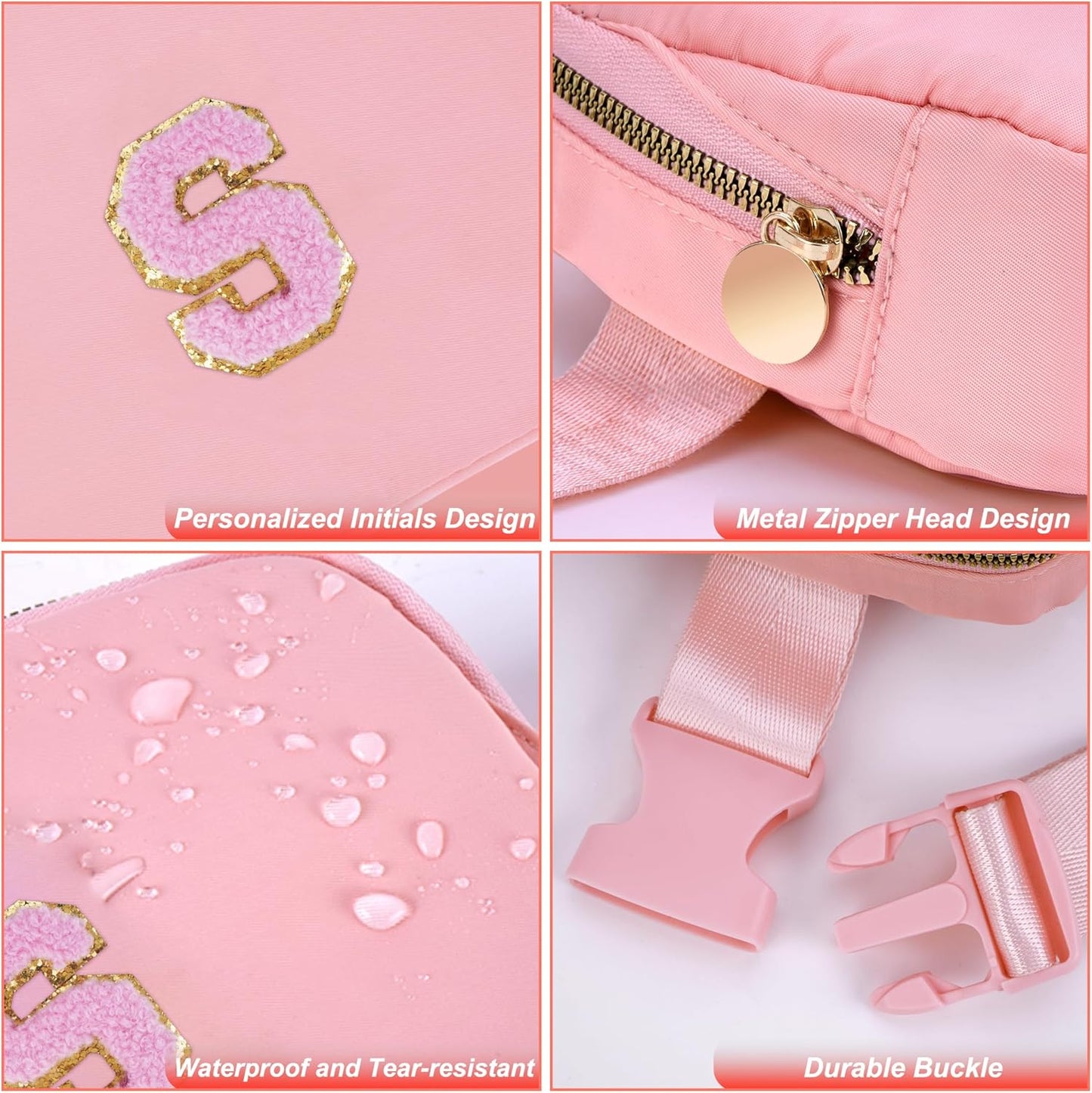 10th 20th 30th 40th 50th 60th 70th Birthday Gifts for Mom Daughter Friends Sister Girlfriend Her,Belt Bag for Women Girls Teens Trendy Waist Packs Fanny Pack Crossbody Bags | Peach,S
