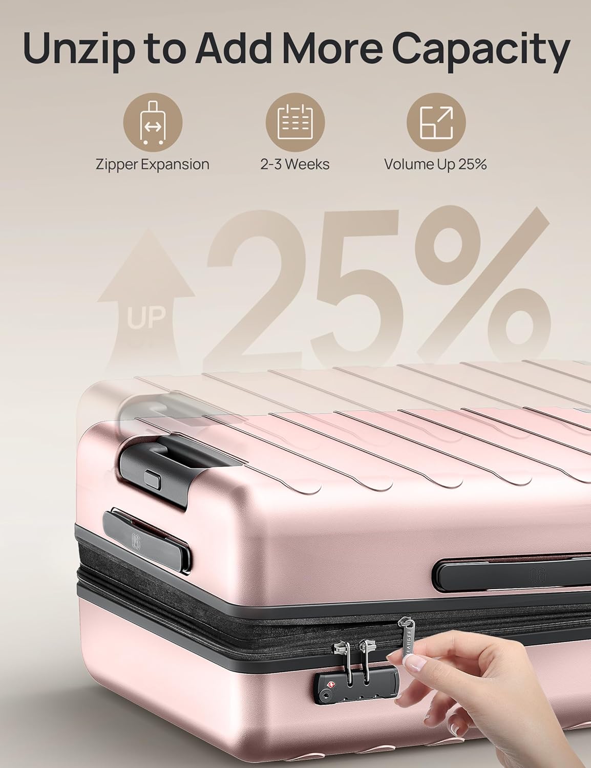 NINETYGO Medium Checked Luggage 24 Inch, Checking In Luggage with Smooth Spinner Wheels