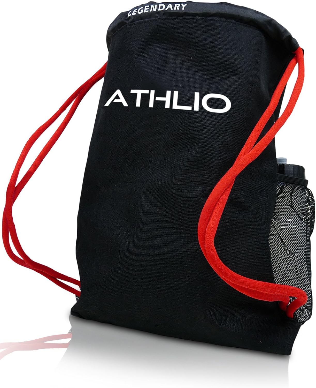 Soccerware Legendary Drawstring Gym Bag - Waterproof | For Sports & Workout Gear | XL Capacity | Heavy-Duty Sackpack Backpack