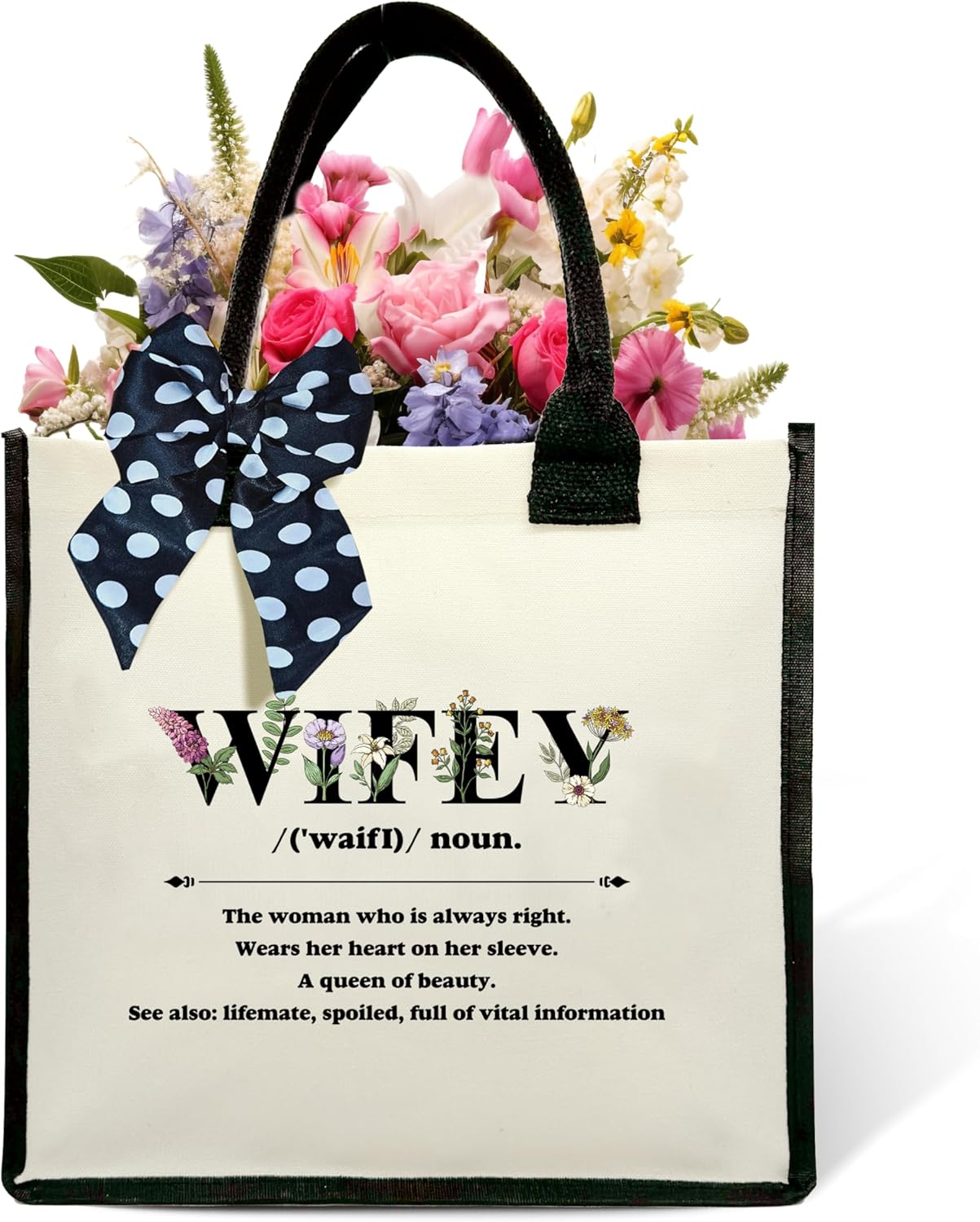 Definition Shoulder Beach Bag - Floral Canvas Tote Bag Gifts