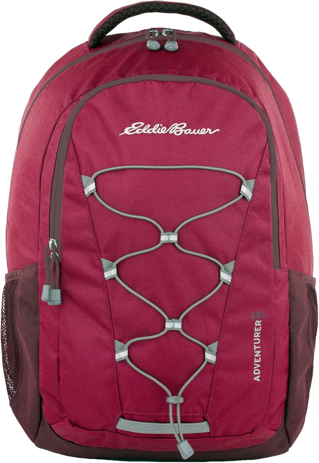 Eddie Bauer Adventurer Backpack with Organization Compartments and Hydration/Laptop Compatible Sleeve, Adventurer - Dark Berry, 25L