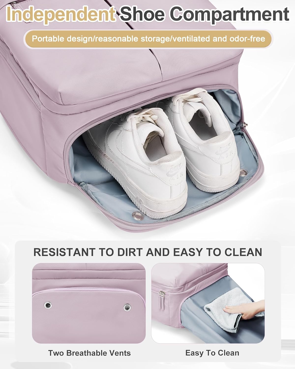 Large Travel Backpack Carry On Flight Approved for Women Men Carry On Backpack for Airplanes Mochila De Viaje Suitcase Backpack for Travel Personal Item Backpack Purple, Upgraded